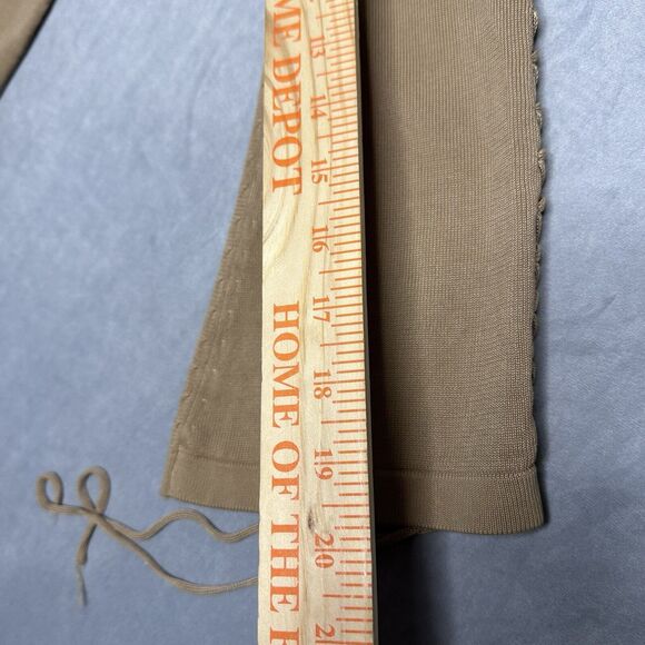 Max Studio Top Womens M Ruche Sleeve Knit Wheat Bell Sleeve Boho Flare Nylon - Picture 3 of 9